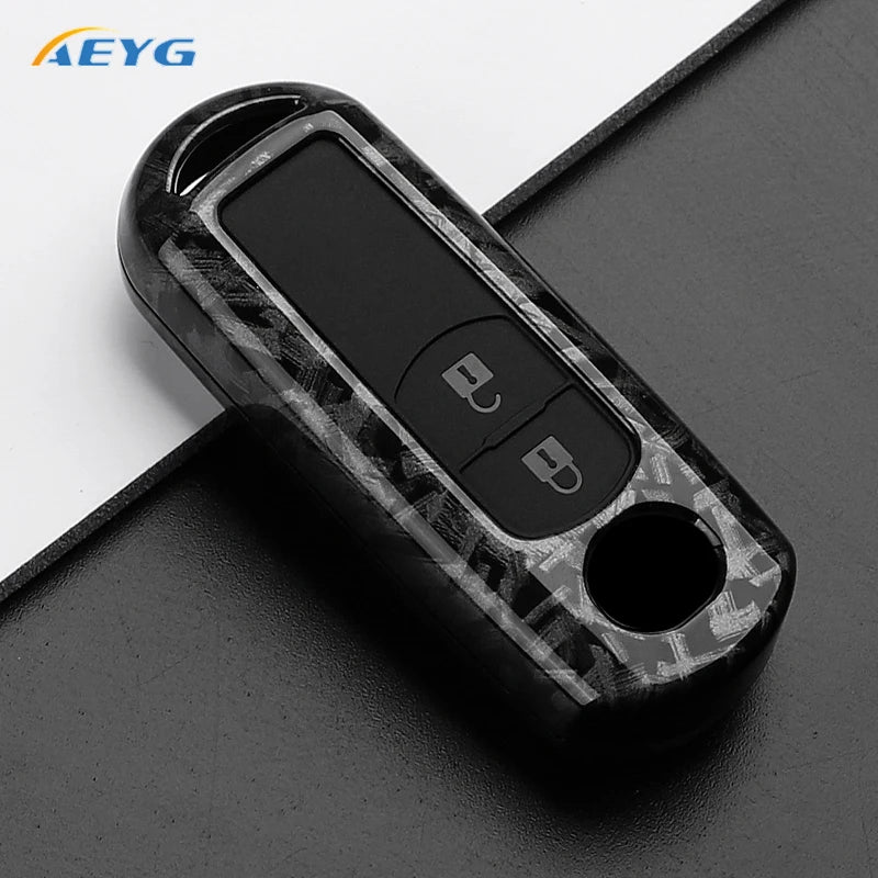ABS Carbon Fiber Car Key Case Cover For Mazda 2 3 5 6 BL BM GJ Atenza Axela Demio CX-3 CX3 CX-5 CX5 CX7 CX-9 CX8 keychain