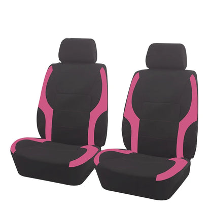 AUTO PLUS Sports Universal Polyester Car Seat Cover Set Fit Most Car Plain Fabric Bicolor Stylish Car Accessories Seat Protector