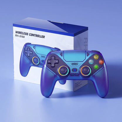 Controller For Playstation 5 PS5/PS5 Pro/Slim/PC,RGB Wireless Gamepad W/Hall Effect Trigger Marco/Turbo Anti-Drift Game Joystick