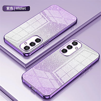 FLYKYLIN Luxury Gradient Glitter Bling Plating Case For Samsung Galaxy S24 S23 S21 Fe S22 Plus Ultra 5G Soft Silicone Back Cover