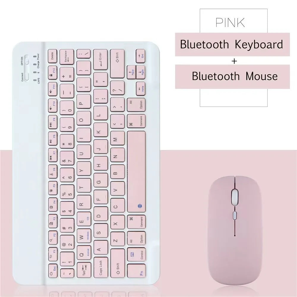10 lnch Wireless  Bluetooth Mini Keyboard For iPad Phone Tablet Portable Bluetooth Keyboard and Mouse For Samsung Xiaomi Android