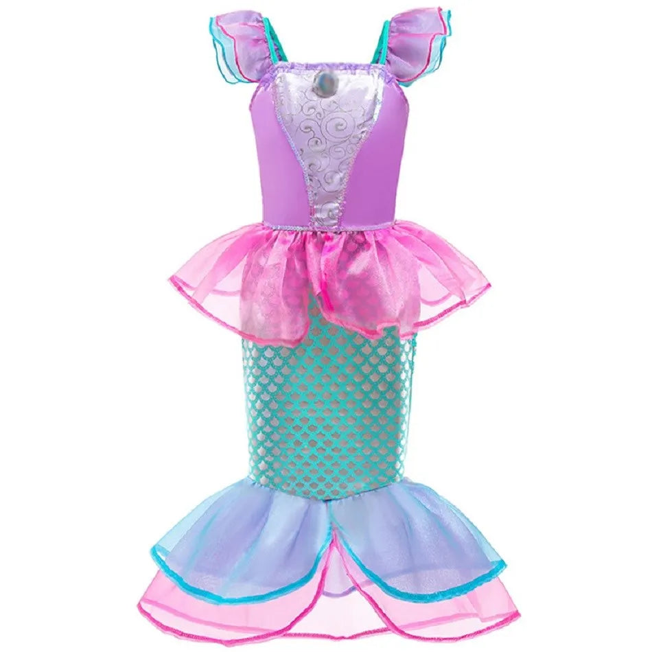 Kids Princess Costume – Elsa,Mermaid Pageant Dress for Girls 3-10Y