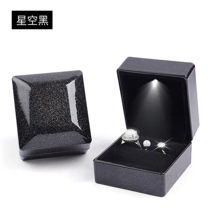 Creative LED Lighting Jewelry Ring Pendant Necklace Bracelet With Light Illumination Jewelry Box Lighted Jewelry Packaging Box