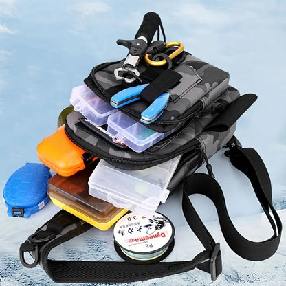 Multi Functional Bait Fishing Bag, Fishing Gear Backpack Made of Nylon Material Suitable for Camping and Fishing Use