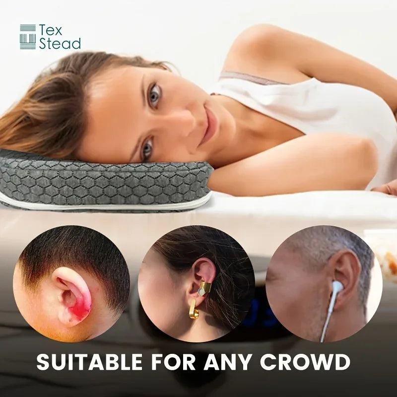 Ear Piercing Pillow for Side Sleepers, CNH and Ear Pain Ear Inflammation，with an Ear Hole Sleeping Pillow, Ear Guard Pillow - Urbizia