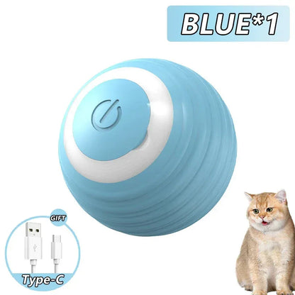 Smart Cat Toys Automatic Rolling Ball Electric Cat Toys Interactive for Cats Training Self-moving Kitten Toys for Indoor Playing - Urbizia