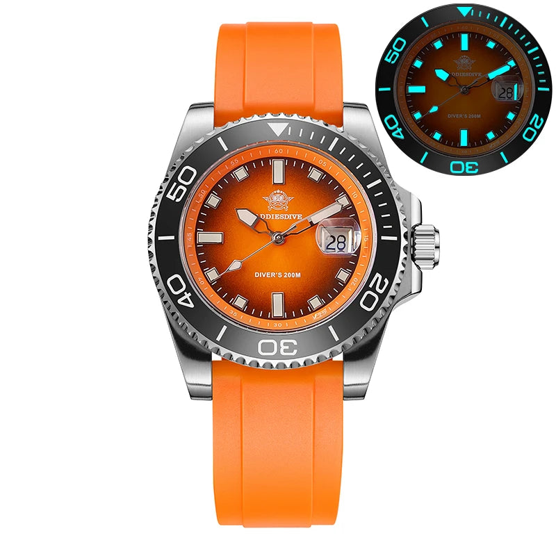ADDIESDIVE Men's Watch Quartz Stainless Steel Diving Watch 200M Super Luminous Luxury Watch Reloj Hombre NEW Watch Reloj Hombre