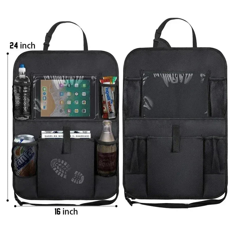Car Backseat Organizer with Tablet Holder - Multi-Pocket Storage & Seat Protector for Kids/Pets - Urbizia
