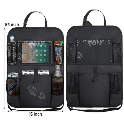 Car Backseat Organizer with Tablet Holder - Multi-Pocket Storage & Seat Protector for Kids/Pets - Urbizia
