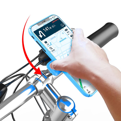 Motorcycle Bike Phone Holder Phone Bracket Vibration Damper Bike Handlebar Navigation Support for 4.7-7.2'' Phone