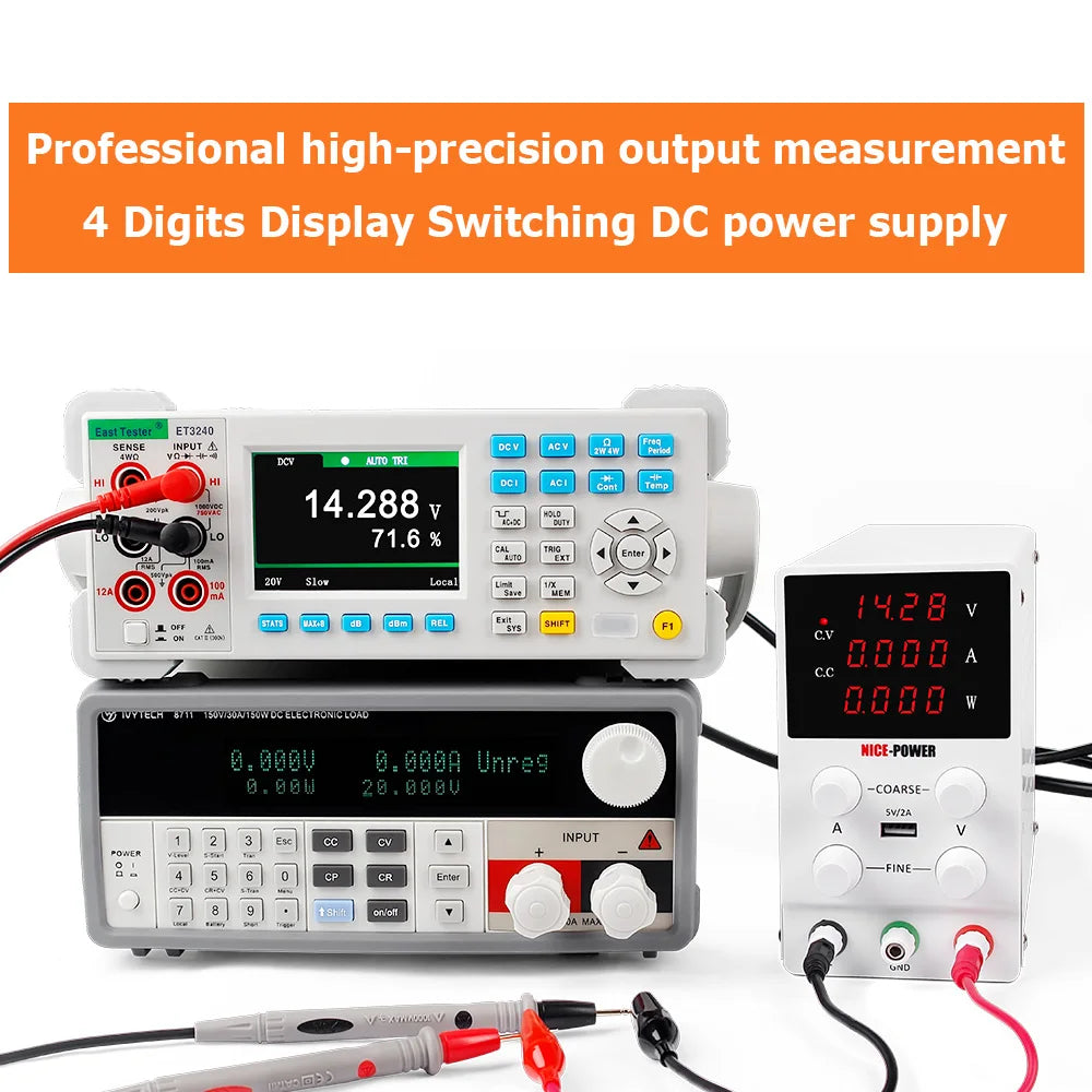 DC Lab Power Supply 30V 10A Adjustable Power Source For Phone Repair 24V 48V 72V Switching Power Supply Battery Fast Charging