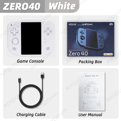 AMPOWN ZERO 40 Handheld Video Game Console 4'' IPS Multi-touch Screen Android A133P Magicx Zero40 Support Vibration Motor WiFi BT