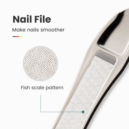 Anti Splash Nail Clippers Stainless Steel Fingernail Cutter Manicure Tools with Ergonomic Handle for Home Travel Use