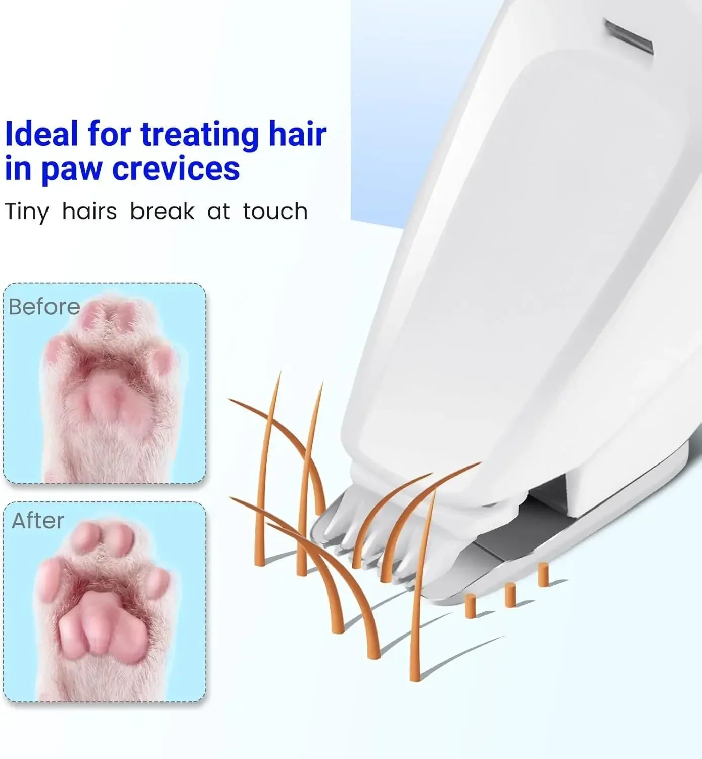 Portable Dog Paw Trimmer with Led Light Rechargeable Cordless Nail Grinder Shaver for Cats And Other Pets Nail Grooming Tools - Urbizia
