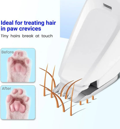 Portable Dog Paw Trimmer with Led Light Rechargeable Cordless Nail Grinder Shaver for Cats And Other Pets Nail Grooming Tools - Urbizia