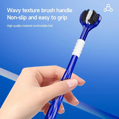 3D Manual Toothbrush 6pcs Three sided U-shaped Soft Toothbrush for Comprehensive Oral Cleaning for Adults, Men and Women, Coup - Urbizia