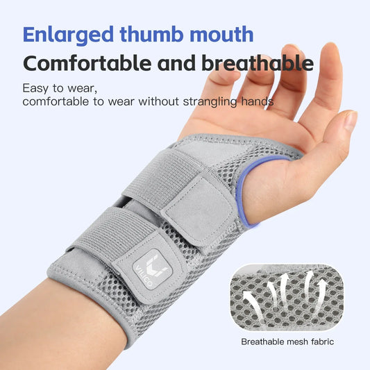 Wrist Brace for Carpal Tunnel Support Brace with Splints Hand Support for Arthritis Tendonitis Sprain Injuries Wrist Pain 1PC - Urbizia