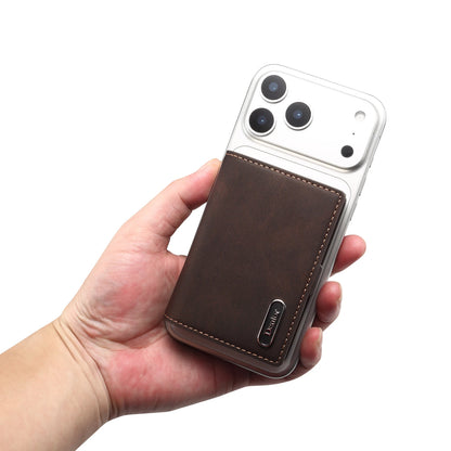 Luxury Faux Leather Card Slot Wallet Magnet Organ Style Card Box Pressing The Button Automatically Ejects The Card