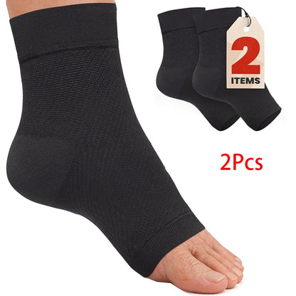 1Pcs Ankle Compression Sleeve,Plantar Fasciitis Braces,Open Toe Compression Socks for Swelling,Sprain,Neuropathy,Foot Arch Sup