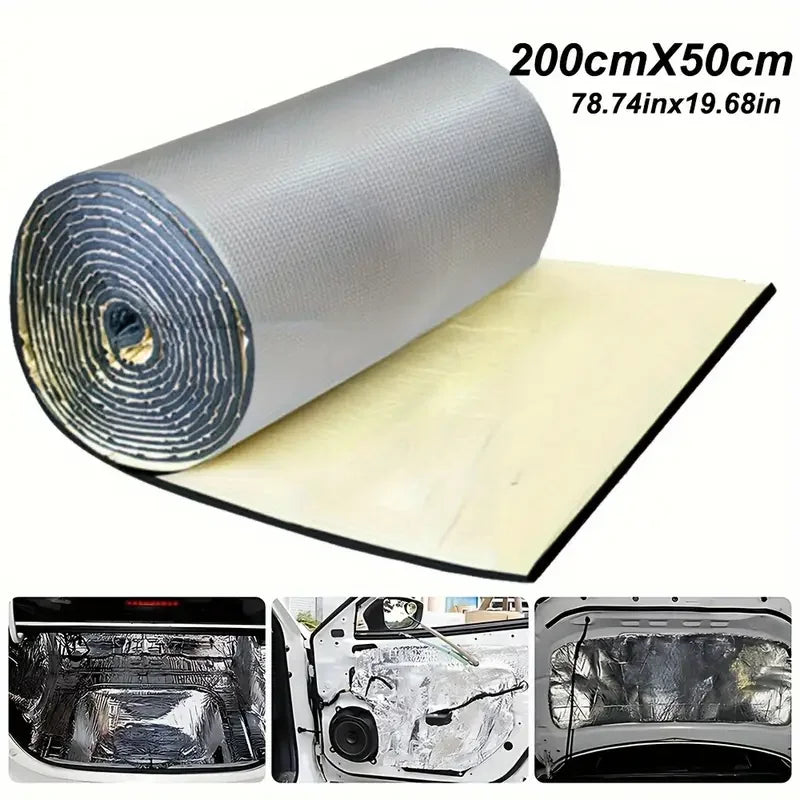 200x50/40x25cm Car Noise Deadening Mat Sound Proofing Deadener Heat Insulation Mat Hood Closed Cell Foam Vehicle Accessories