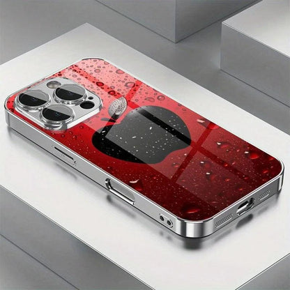 iPhone Lucky Red Water Drop Glass Case