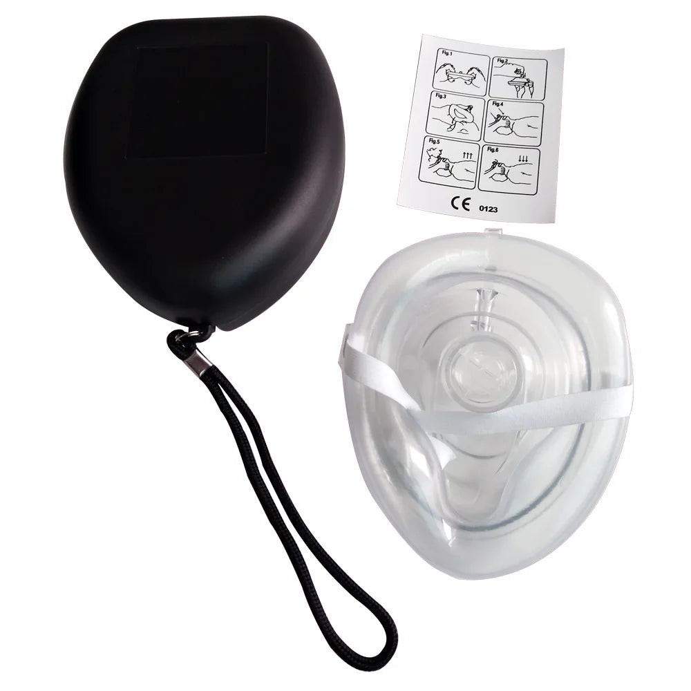 1pcs-10pcsProfessional First Aid CPR Breathing Mask Protect Rescuers Artificial Respiration Reuseable With One-way Valve Tools