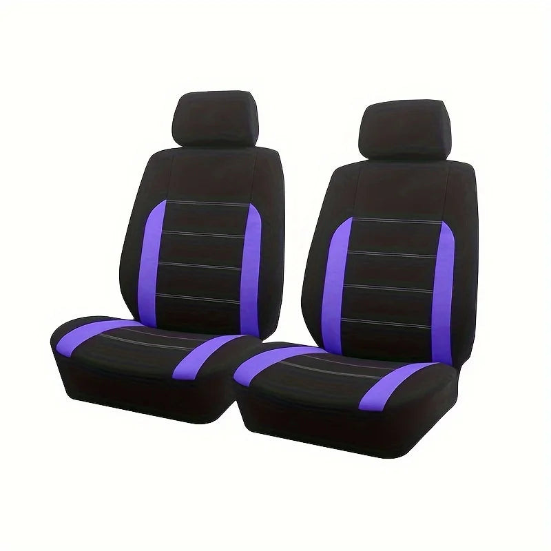 AUTO PLUS Sports Universal Polyester Car Seat Cover Set Fit Most Car Plain Fabric Bicolor Stylish Car Accessories Seat Protector