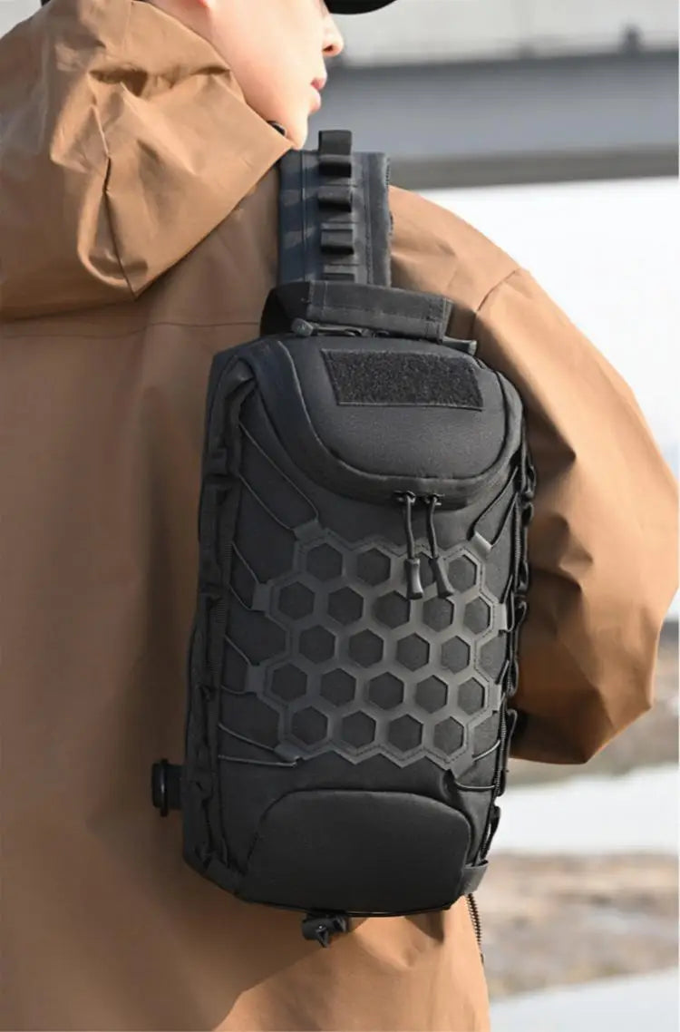 Homefish New Outdoor Tactical Chest Bag Sling Shoulder Backpack EDC Crossbody Bag For Daily Commuting Outdoor Sports