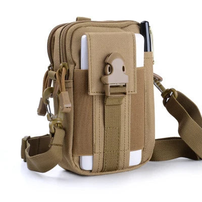 Mobile Phone Case Pouch Waist Bag Waterproof Nylon Multifunction Casual Men Waist Pack Male Small Bag