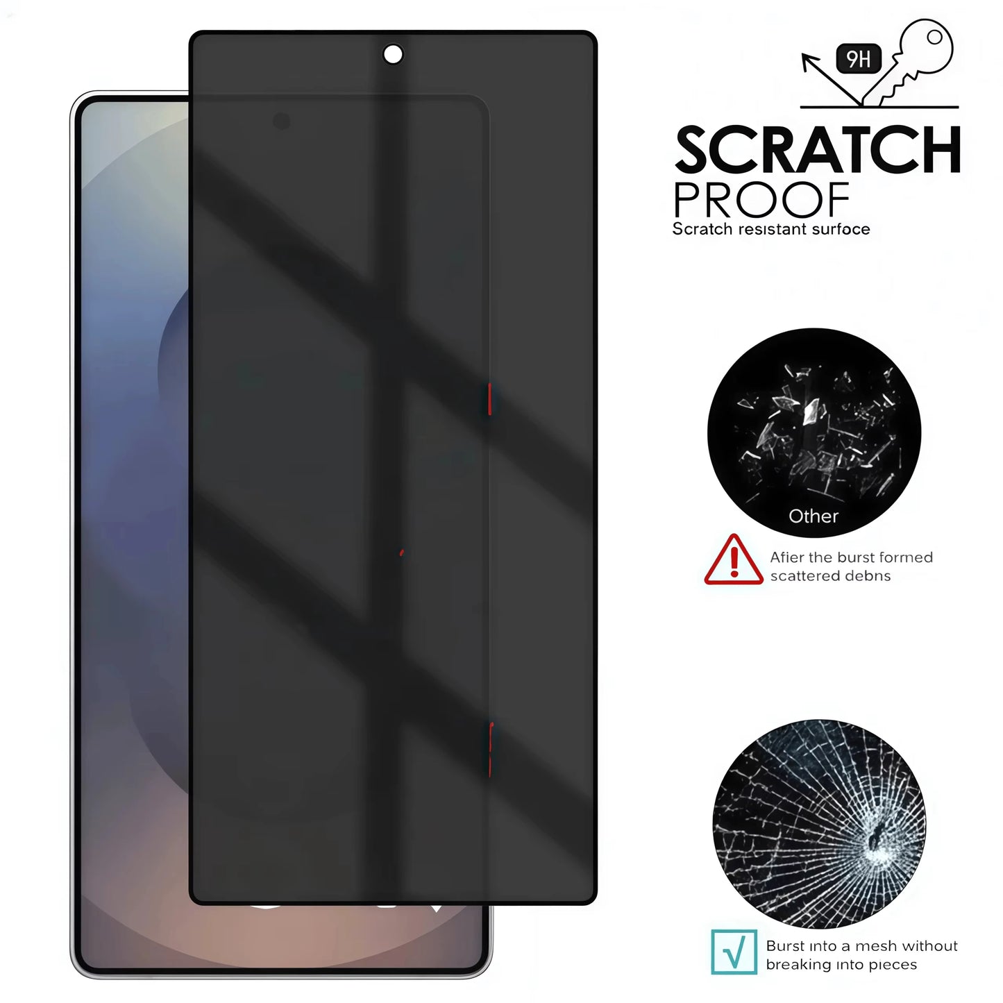 1-3Pcs Privacy Screen Protector For Samsung Galaxy S26 Plus Ultra S25 S24 S23 S22 S22 S21 Easy Install Anti-Spy Tempered Glass