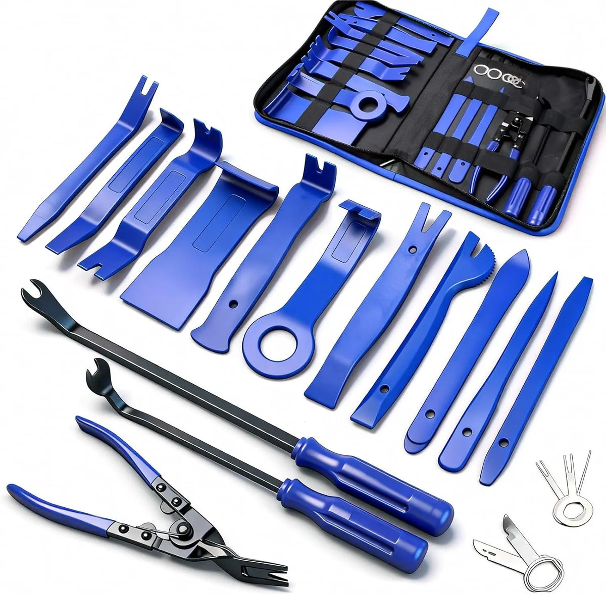 19Pcs Trim Removal Tool, Car Panel Dashboard Door Audio Trim Removal Tool Kit, Auto Clip Pliers Fastener Remover Set