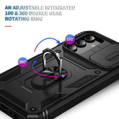 360 Full Protection Phone Case For Samsung Galaxy A17 A16 A15 A56 A55 A26 A06 A35 A34 A54 Case Armor Car Magnet Ring Stand Cover