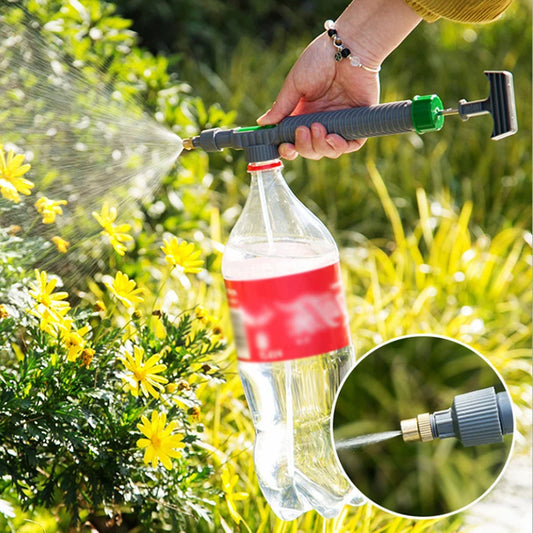 Manual High-Pressure Bottle Sprayer – Adjustable Garden Spray Nozzle
