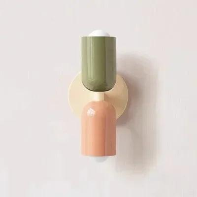 Nordic Macaron Colourful Wall Lamp – E27, Bedside and Living Room