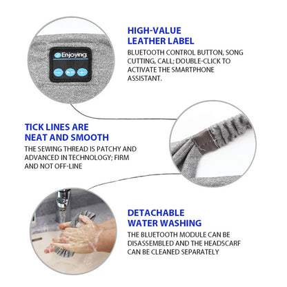 Yoga Hairbands Wireless Bluetooth Headphones Soft Elastic Sports Headbands Sleeping Music Eye Mask Outdoor Sweatband Earphones