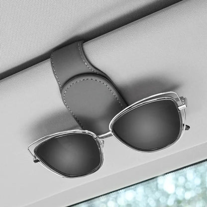 Magnetic Leather Eyeglass Hanger Clip Universal Car Sunglasses Holder Magnetic Eyeglass Hanger Clip For Cars Ticket Card Clip