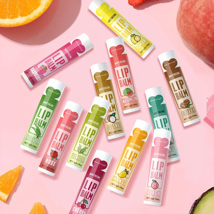 12 PCS/Gift Lip Balm Set 5g Deep Moisturizing and Long-Lasting Moisturizing Exfoliating to Create Hydrated Lips