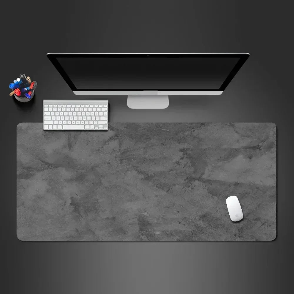 Gray mouse pad Large/Small overlocked mousepad xxl desktop keyboard table pad gray series game desk mat computer accessories - Urbizia