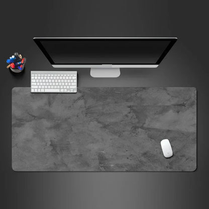 Gray mouse pad Large/Small overlocked mousepad xxl desktop keyboard table pad gray series game desk mat computer accessories - Urbizia