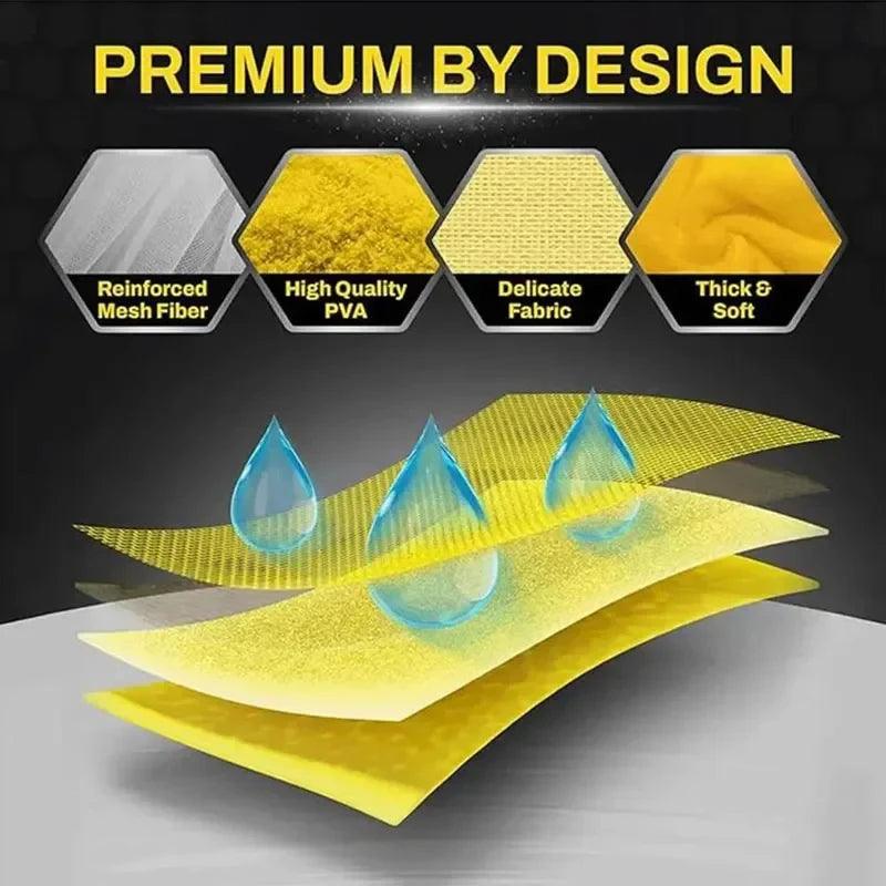 Car Towel Pva Wash Premium Quick-Dry Towel Ultra Absorbent Scratch-Free Reusable For Auto Maintenance Soft Cloth color random
