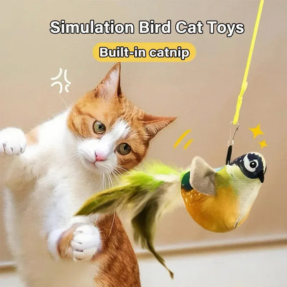 Simulation Bird Cat Toys Cats Interactive Cat Toy Realistic Bird Sound Cat Toy Plush Cat Toy Catnip Cat Toy for Cats Kitten Toy - Urbizia
