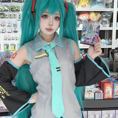 Hatsune Miku Anime Cosplay Costume – JK Skirt Uniform with Wig & Accessories for Halloween