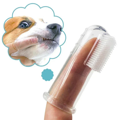 Super Soft Pet Finger Toothbrush Teddy Dog Brush Bad Breath Tartar Teeth Care Tool Dog Cat Cleaning Silicagel Pet Supplies - Urbizia