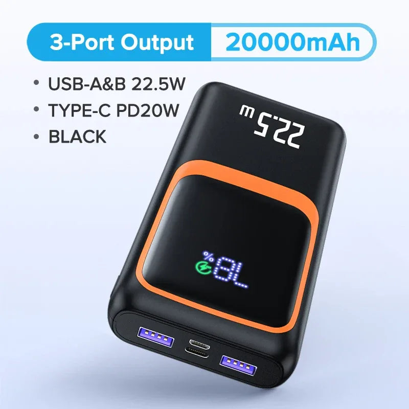 20000mAh Fast Charging Power Bank 22.5W PD Portable