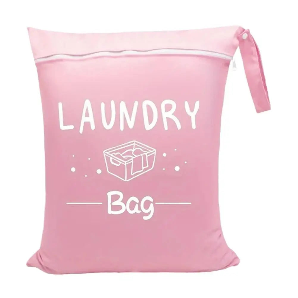 Waterproof Travel Laundry Bag Wet Dry Organizer Pouch with Zipper Hanging Strap Portable Storage Bag