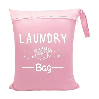 Waterproof Travel Laundry Bag Wet Dry Organizer Pouch with Zipper Hanging Strap Portable Storage Bag