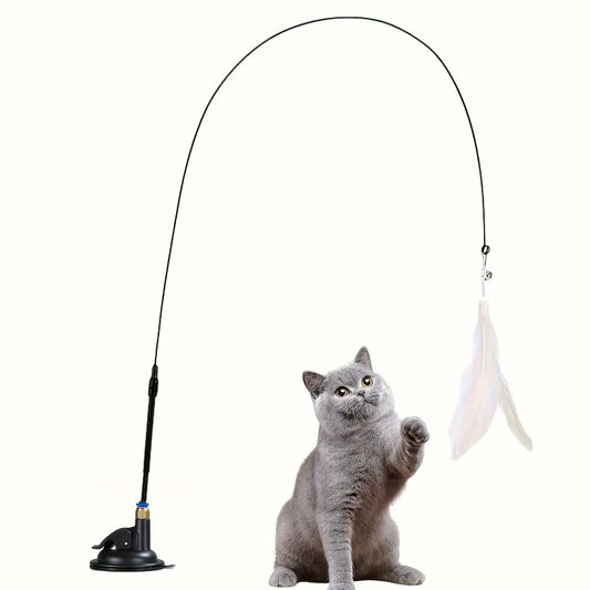 Cat Teaser Wand with Suction Cup
