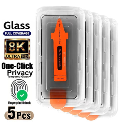 1-5PCS Fingerprint Unlock Tempered Glass Screen Protectors For Samsung S26 Ultra Edge S25 S23 S22 Plus S24 FE Oleophobic Coating