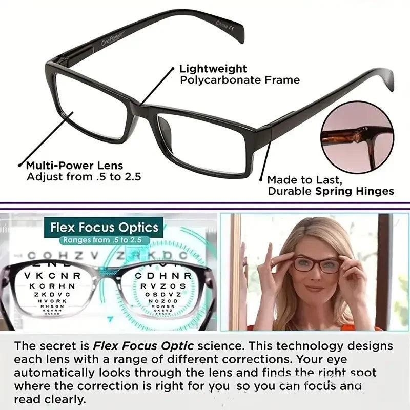 Multifocal Auto Adjusting Bifocal Reading Glasses