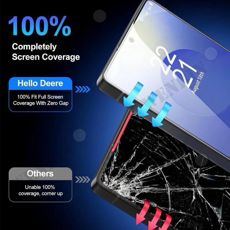 3Pcs Tempered Glass For Samsung S26 Ultra Edge Plus Screen Protector On Galaxy S25 S24 Ultra A57 A37 A17 Protective Cover Glass